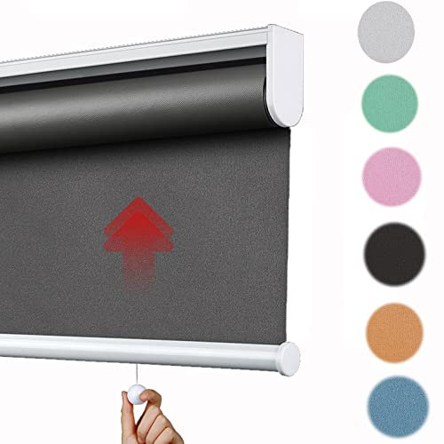 Automatisches Aufstieg, schnurloses Verdunkelungsrollo, wasserdichter UV-Schutz, Stoff, Fensterblenden für Zuhause, Büro, 60 % Schattierungsvorhang, individuelle Größe