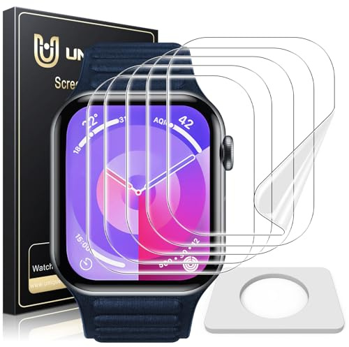 UniqueMe Schutzfolie für Apple Watch Series 11/10 42mm Folie - [Flexible TPU] für iwatch 42mm Displayschutz, Blasenfreie, Weich HD Klar Displayfolie, Volle Abdeckung, Anti-Staub, 5 Stück