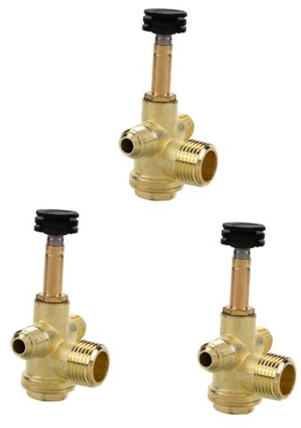 jojofuny 3pièces Vanne De Non-retour à Double Tube Pour Compresseur Air Accessoire Pneumatique Robuste Et Résistant Corrosion Pour Raccordement Des Composants De Compresseur