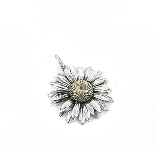 Sopodbacker Während Halskette Ketten Schmuck Herren Frauen Anhänger Necklaceeinfache Gänseblümchen Halsketten Männer Frauen Retro Blume Anhänger Pullover Kette Punk Accessoires Einzelanhänger