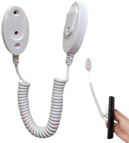 Candado de Seguridad para Mando a Distancia, Cuerda antipérdida, Cerradura de Seguridad con Muelle, Soporte para Mando a Distancia con Cable Rizado, retráctil para Controlador