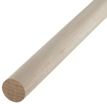 SOTECH Buche Rundstab glatt Ø30 x 1000 mm Rundholz Holzstab | zum Basteln oder als Garderobenstange