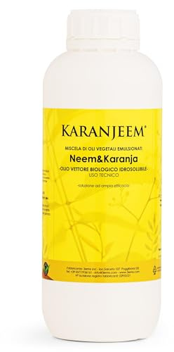 KARANJEEM huile renforcée avec Neem et Karanja pour insectes parasites (pucerons, cochenilles, fourmis, thrips, acariens) solution naturelle pour plantes et habitations d'animaux - 1 kg