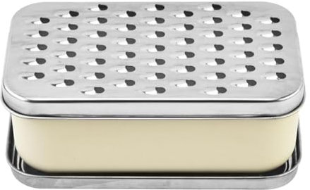 SiaBiced Rallador de Rallas con contenedor Manual fácil de Usar Disponible en Ambos Lados Queso rallador de Rallas para Rallas para quesos