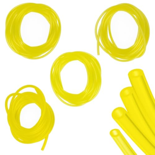 Azlanway Strimmer, tubo carburante universale, in gomma, 4 misure, resistente all'olio, per motoseghe, tosaerba, pompe dell'acqua, spazzaneve, piccoli motori