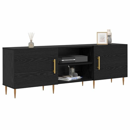 vidaXL TV-Schränk 150 x 30 x 50 cm Schwarz Eichen-Optik Holzwerkstoff