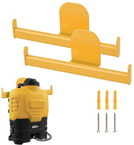 Backpack Leaf Blower Hanger, 2 Pack Backpack Sprayer Wall Mount for Dewalt, Heavy Duty Chainsaw Wall Mount Stand Accessories Weed Eater Hanger Garage Organization Storage