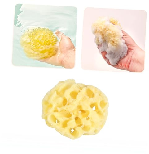 SOESFOUFU Spugna Naturale per Bagnetto e Adulti Esfoliante e Massaggiante Spugna a Nido per Igiene Delicata
