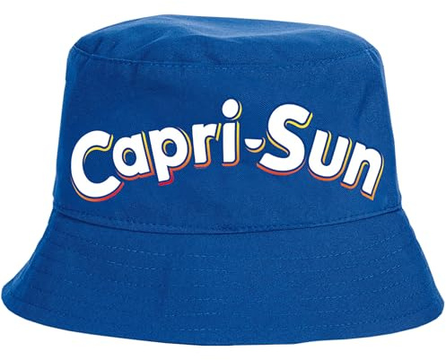 FRIES Capri Sun Fischerhut Blau KW 60 cm Lizenz-Hut für Erwachsene Kostüm-Zubehör Fasching Karneval Kopfbedeckung