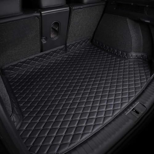 Auto Leder Kofferraummatte für BMW iX1 2022-2025, Kofferraum Schutzmatte Leder Kofferraumwanne Schutzmatte Kratzfest Interieur Zubehör,Black