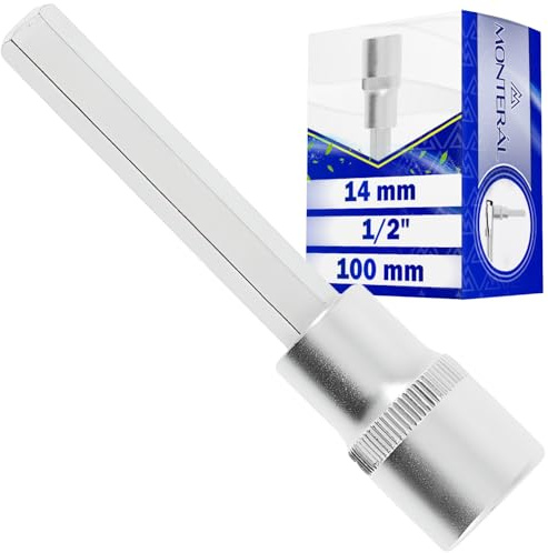 Llave de Vaso Punta Allen 14x100mm 1/2 en Acero Cromo Vanadio