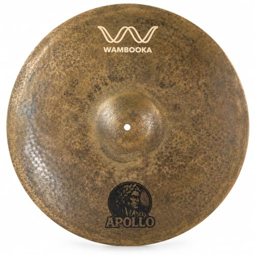 WAMBOOKA APOLLO - Platos para batería profesionales martillados a mano - Sonido equilibrado para todo tipo - Tarjeta de identificación láser en la parte posterior - Artesanía artesanal (RIDE 22)