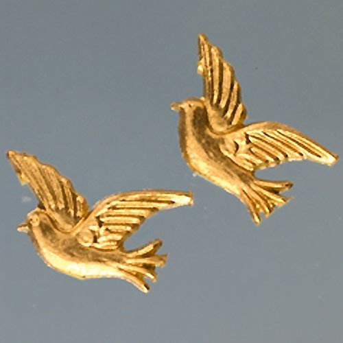EFCO Wachsdeko Taube 30 x 34 mm 2 Stück Gold Brilliant