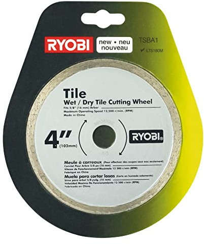 Ryobi Tile Saw Blade Compatible with LTS180M, 4 inch