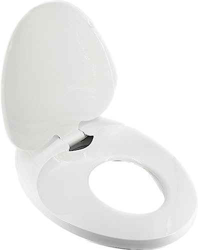 ADOB Familien WC Sitz Family mit Absenkautomatik für die ganze Familie, Gross und Klein, Toilettendeckel mit Kindersitz, zusätzlicher Kinder Sitz Ring, Toilettensitz mit Kindersitz intergriert.