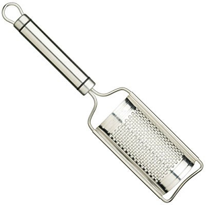 KitchenCraft Grattugia professionale per formaggio e noce moscata in acciaio inox, 21 cm (8,5), Argento