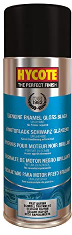 Hycote Fast Drying Engine Enamel Spray Paint, Gloss Black, 400 ml