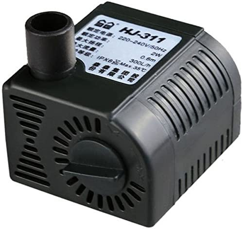 SunSun HJ-311 ECO Aquarium Pumpe 300 L/h 2 W kleine Aquariumpumpe 44×48×34 mm mit regulierbarem Durchfluss für Mini Aquarium