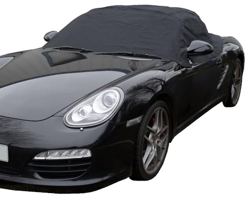 UK Custom Covers RP114 Tailored Soft Top Roof Half Cover Black - To Fit Porsche Boxster 987 2005-2012