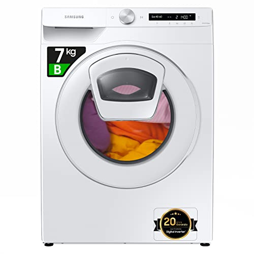 Samsung Lavatrice Ai Control con AddWash WW70T554DTW/S3, Libera installazione,7 Kg, 1400 RPM, Classe B, WiFi, Vapore, Carica Frontale, 60l x 85h x 55p cm