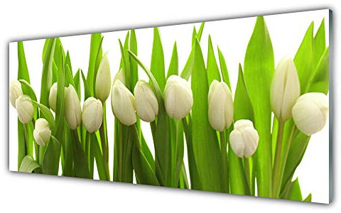 Tulup Acrylic Glass Print 125x50cm Wall Art - Wall Picture Plastic Acrylic Glass - Tulips Floral