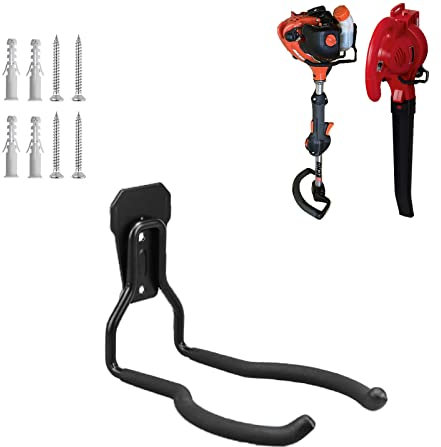 Garden Power Tool Hanger, Garage Wall Hooks, Weedeater Rack, String Trimmer Hanger, Weedeater Hanger, Power Tool Holder for Garage Wall, Utility Hooks for Garage Tool Organizers and Storage (1 Pcs)
