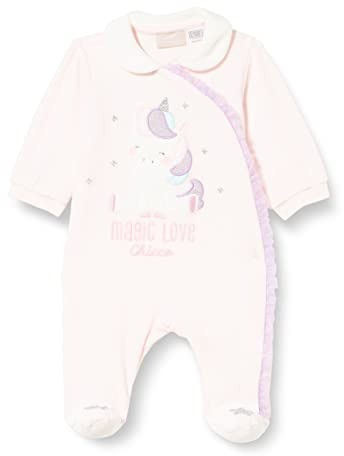 Chicco, Tutina unicorno in ciniglia con piedino, Bimba 0-24, Rosa (360), 12 mesi