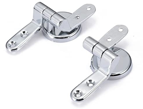Coppia di cerniere cromate per WC, con accessori di ricambio, accessori per WC