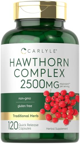 Carlyle Hawthorn Berry Complex Capsules | 120 Count | Extract Powder | for Men and Women | Non-GMO & Gluten Free Supplement