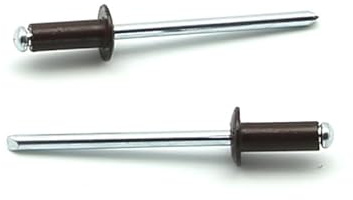 IERO - Rivetti a strappo Verniciati TESTA DI MORO RAL 8017 Alluminio/Acciaio Testa Tonda 3.4x7.0mm ISO15977 - Box da 1000 pezzi