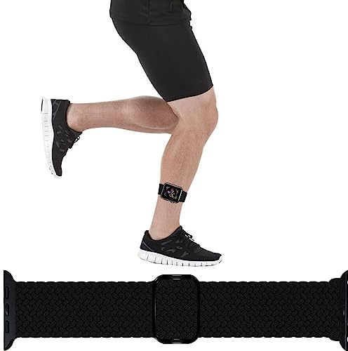 JEMACHE Arm/Ankle Watch Band for Apple Watch 49/46/45/44mm, 42/41/40mm iWatch Series 11 10 9 8 7 6 5 4 SE Ultra 3 2 1, Stretchy Sport Unisex Armband/Ankleband