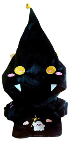 niannyyhouse 20 cm Plüschpuppe Kleidung Jacke Hoodie Schwarz und Weiß Teufel Outfit Puppen Dress Up (Schwarz)