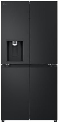 LG GML861EPPE Side by Side Slim Kühlschrank, Klasse E, 506 L, Multi-Door Kühlschrank mit Gefrierfach, Eis-, Crushed Ice- Wasserspender mit UVnano, Total NoFrost, Smart Inverter Kompressor, Wi-Fi