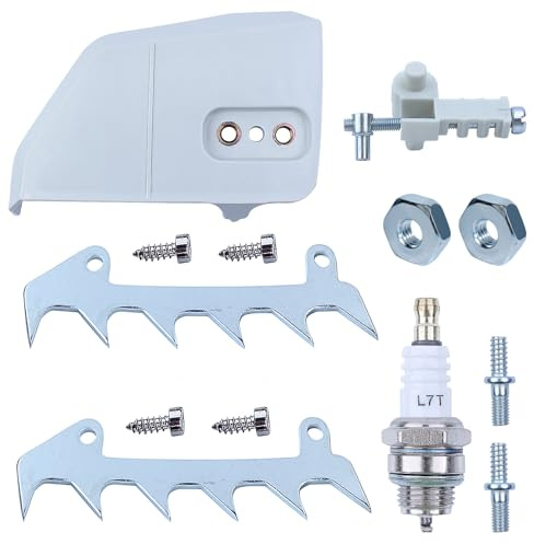 AUMEL Kit de pointes de pare-chocs pour STIHL MS170 MS180 017 018 tronçonneuse avec Tendeur de chaîne Kit de vis de goujon d'écrou cache anti-éclats Pièces de rechange pour 1130 358 7700 1123 640 3800
