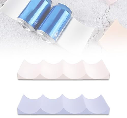 2 Piezas Portabotellas Nevera, Botellero para Refrigerador, Organizador Botellero Nevera, Europeo Estante Botellas Frigorifico, para Cocina, Frigorífico, Encimera, Despensa (Blanco, Azul)