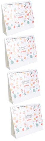 Tofficu 4stücke Stehkalender Für Schreibtisch Faltbarer Tischkalender Mit Klaren Druckseiten Für Termine Büros Schulen Und Zuhause Praktischer Planer Mit Stabilem Design