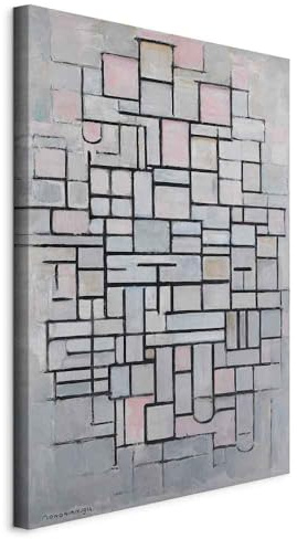 murando - Acoustic Canvas Wall Art Piet Mondrian 80x120 cm / 32x48 in 1 piece - Picture Acoustic Foam Sound Absorption Print Image Artwork Room Acoustics Soundproofing - Composition l-G-10341-b-a
