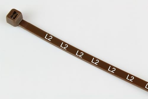 Printed Electrical Metering Cable Ties - Brown L2 (50)