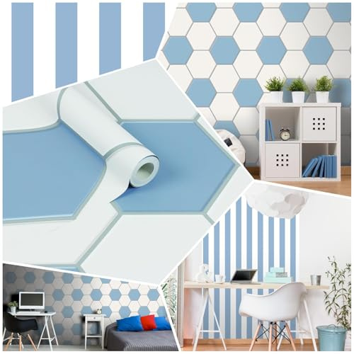 WPE® City F.C Football Themed Wallpaper Kids Bedroom Football Fan Blue Wallpaper - Matching Plain Blue & White Stripe Wallpaper Available (Football)