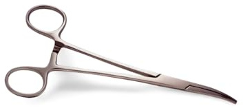 Generisch 18 cm Arterienklemme als Hakenlöser zum Angeln, Arterienklemme gebogen, Angelzange, Edelstahl Arterienklemme, Lösezange, Edelstahlzange, Angelklemme, Fischerklemme, Hakenlöser Zange