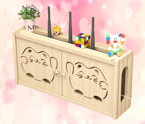 HGBYUCT Router Box Storage Wireless Wifi Router Storage Box Wireless Router Rack Cable Router Storage Box,B-48x24cm