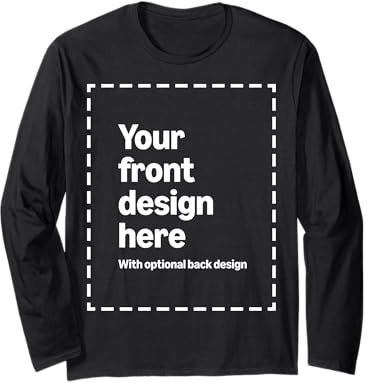 Personalised/Custom Front and Back Long-Sleeve T-Shirt with Your Image