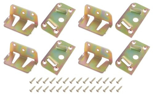 Be In Your Mind 4 Set Di Staffe Per Sponde Del Letto Angoli Di Collegamento In Metallo Connettori Per Letto Supporto Per Trave Centrale Del Letto Fissaggio Per Telaio Del Letto Zinco Colorato