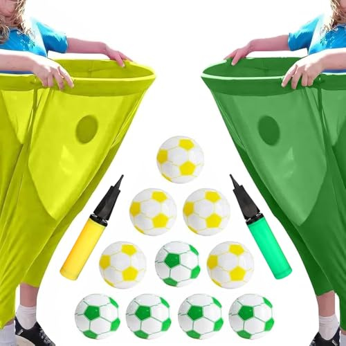 SirChic Giant Granny Pants Yard Game Set with Bouncy Balls, Giant Outdoor Tossing Game for Adults & Family Parties, Team Relay Lawn Fun (2 Pants&10 Balls&2 Air Pumps)