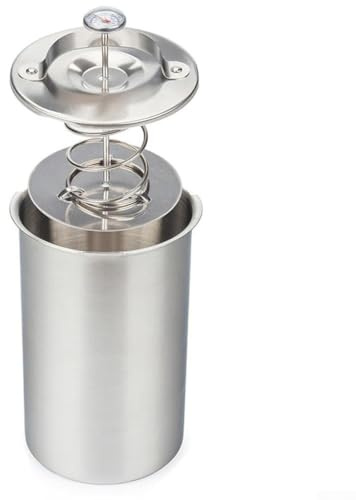 Ham Maker Meat Press Tool with Thermometer for - Stainless Steel Cooker for DIY Deli Ham, Veggie Burgers, and Pressed Meats for - 1kg Capacity, Silver, for Durable 304 Steel Build(Cable)