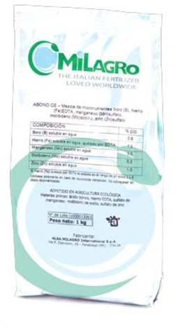 Concime universale idrosolubile NPK 20-20-20 + microelementi Aminoleaf Pro 1 kg Milagro | Fertilizzante microcristallino ad alta solubilità per tutte le colture