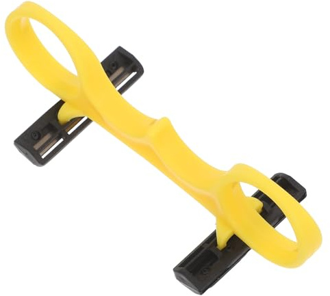 LOORGVEL Tondeuse à Cheveux Manuelle pour Chauves Double Tête Jaune, Rasoir de Voyage Compact en Abs, Lame Détachable pour Rasage Rapide du Crâne et Barbe, Soin Précis à Domicile