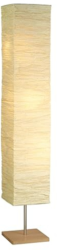Adesso Three Light Floor Lamp – Natural Wood Base & Adjustable Brightness – Perfect Lighting for Bedroom, Living Room and Corner Decor, Beige