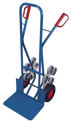 VARIOfit Treppenkarre mit 2 fünfarmigen Radsternen und Luftbereifung Schaufel 480 x 300 mm
