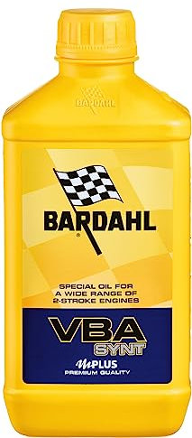 Bardahl - Olio Miscela VBA SYNT, 100% Sintetico, Olio Moto, Scooter, Attrezzi da Giardino con Motore a 2 Tempi, 4 x 1 Litro